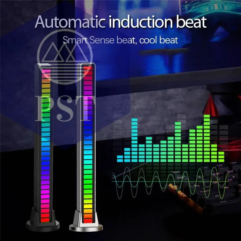 LED Strip Light Sound Control Pickup Rhythm Light Music Atmosphere Light RGB Colorful Tube USB Energy-Saving Lamp Ambient Light