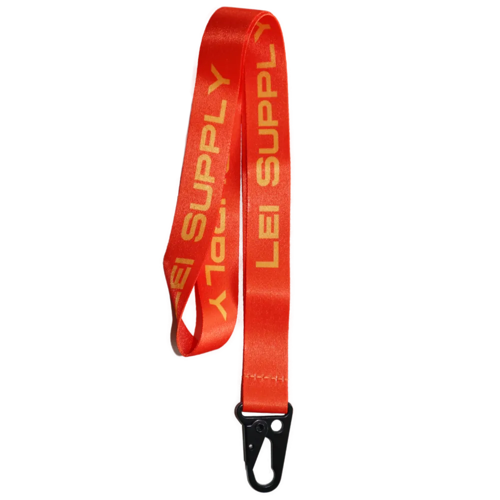 Lei Supply Lanyard Orange - Schlüsselband mit Logo