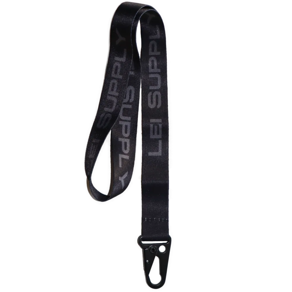 Lei Supply Lanyard Black - Schlüsselband mit Logo