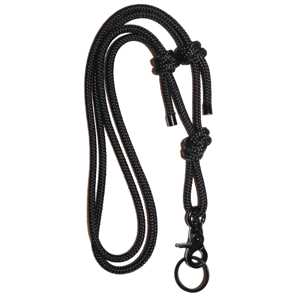 All Black KeyChain - handmade Schlüsselband in schwarz