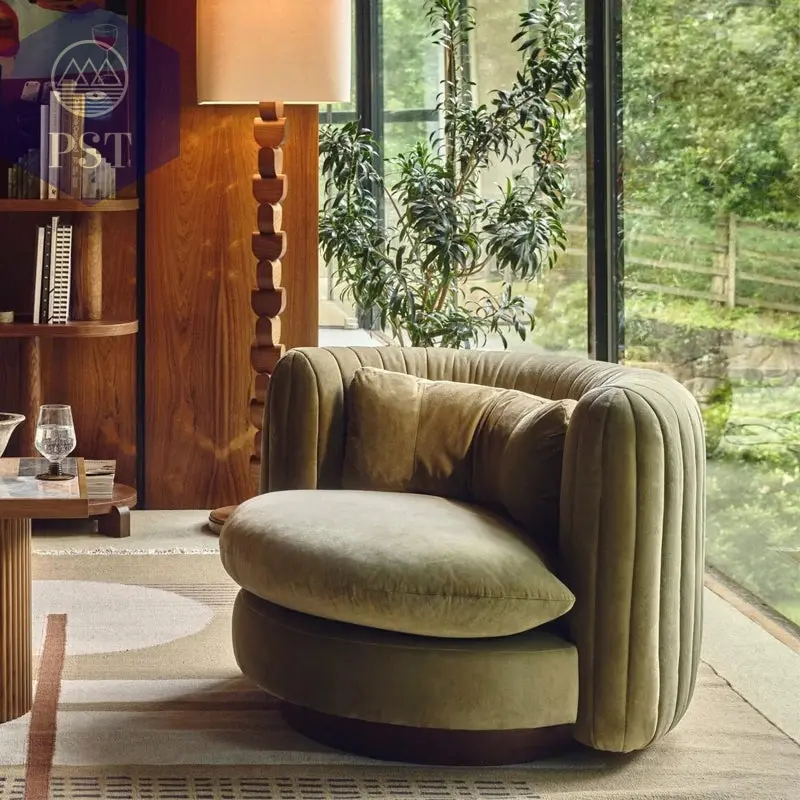 Lounge Sessel runder Sessel Stuhl moderne Design Möbel Wohnzimmer Mobiliar