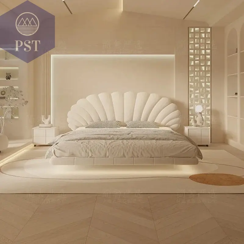 Luxuriöses Doppelbett modernes Designer Bett King Size Weiß