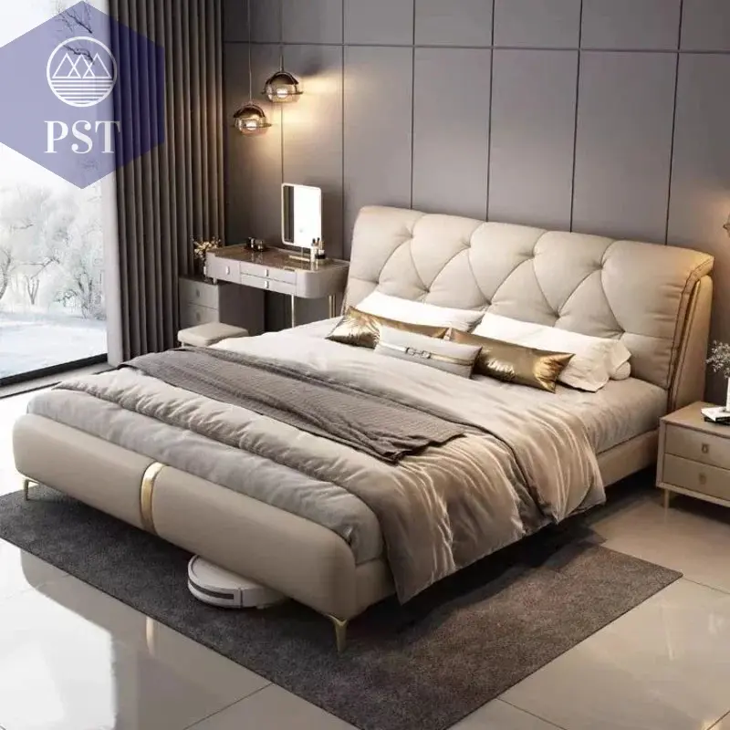 Luxuriöses King-Size Bett Holz Bettgestell