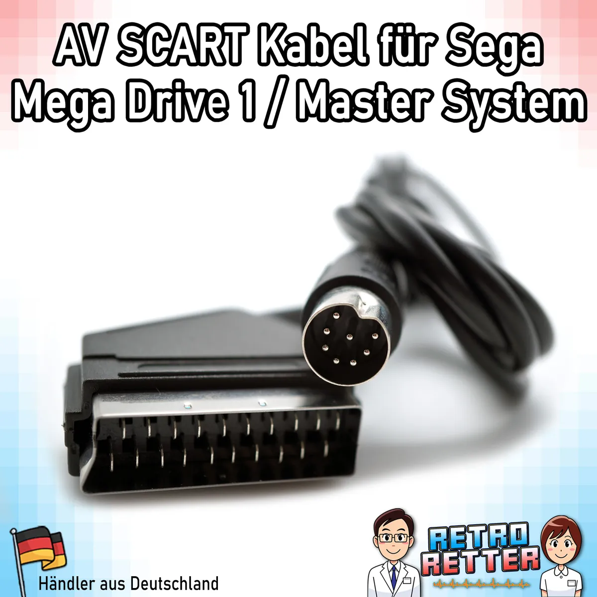 TV AV Scart RGB Kabel - Sega Mega Drive 1 & Master System -