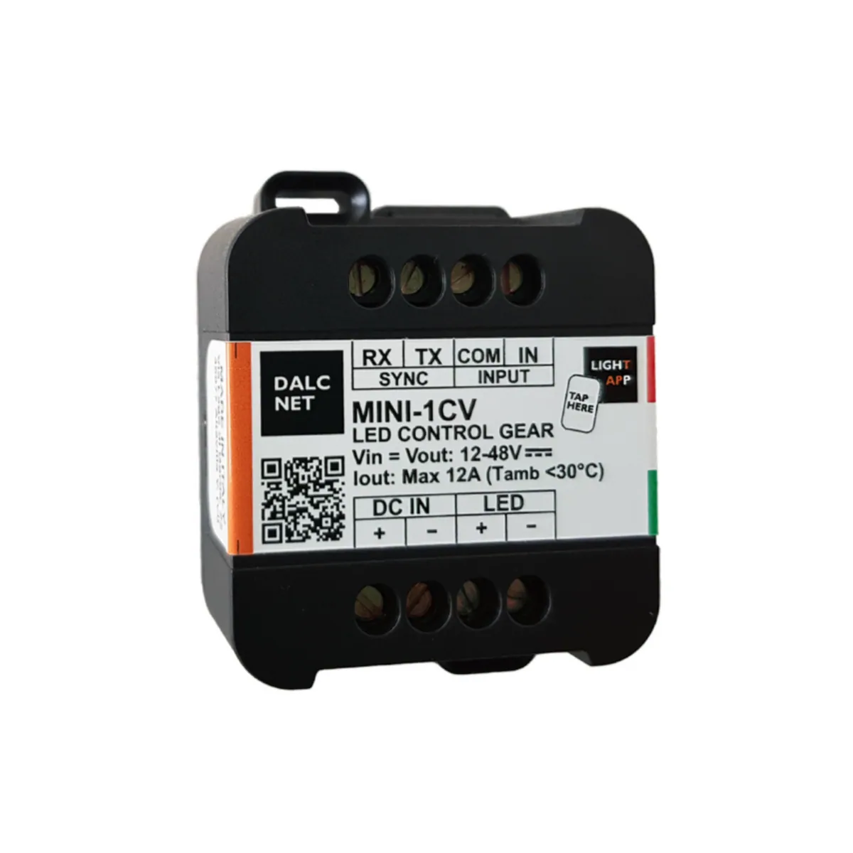 DALCNET MINI-1CV 0-10 Volt / 1-10 Volt / Push-Dimm / Resistiv / Dimmer / CV / 576W / 12 A / 12V-48V
