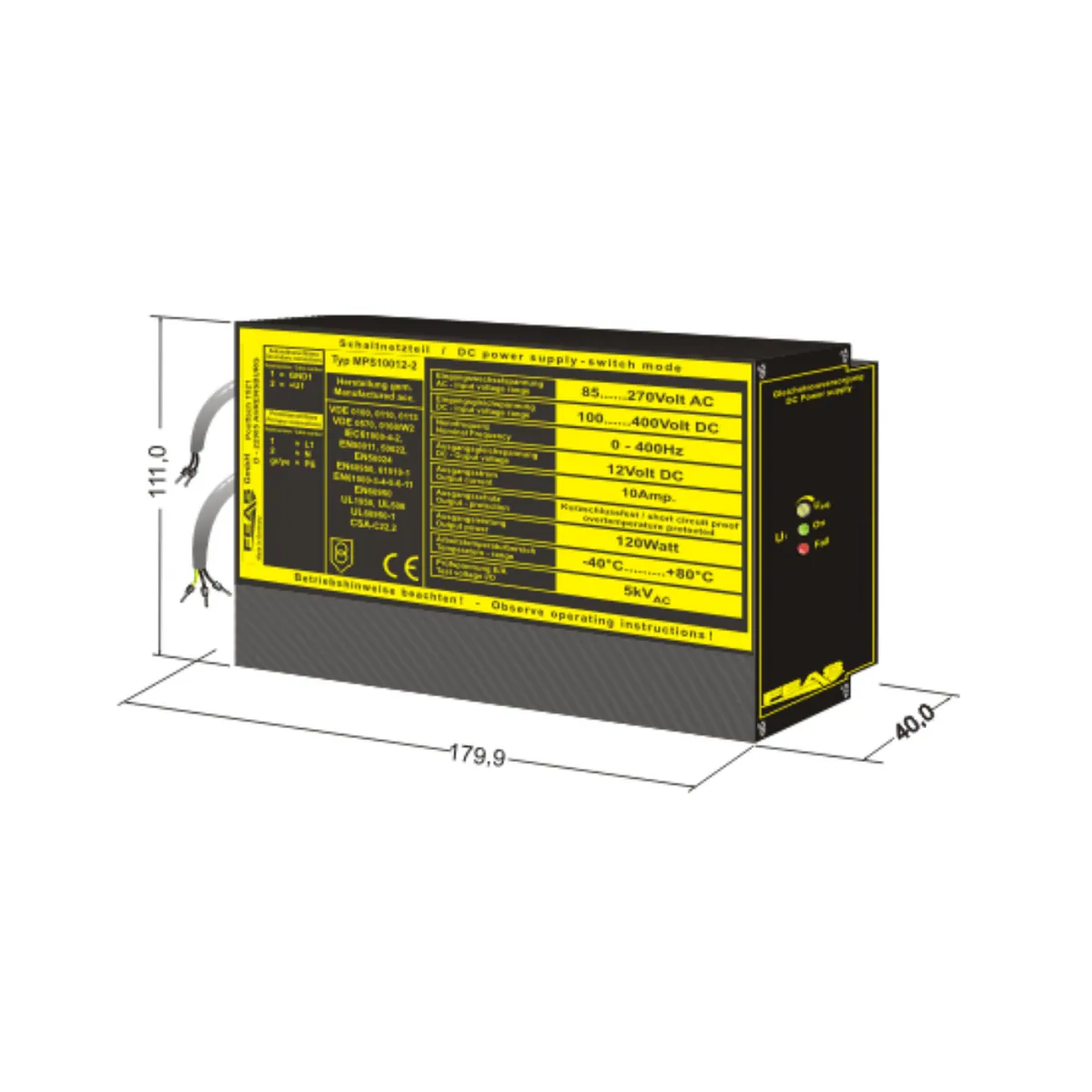 FEAS Schaltnetzteil MPS10012-2 (120,0W / 12V) LED-Netzteil