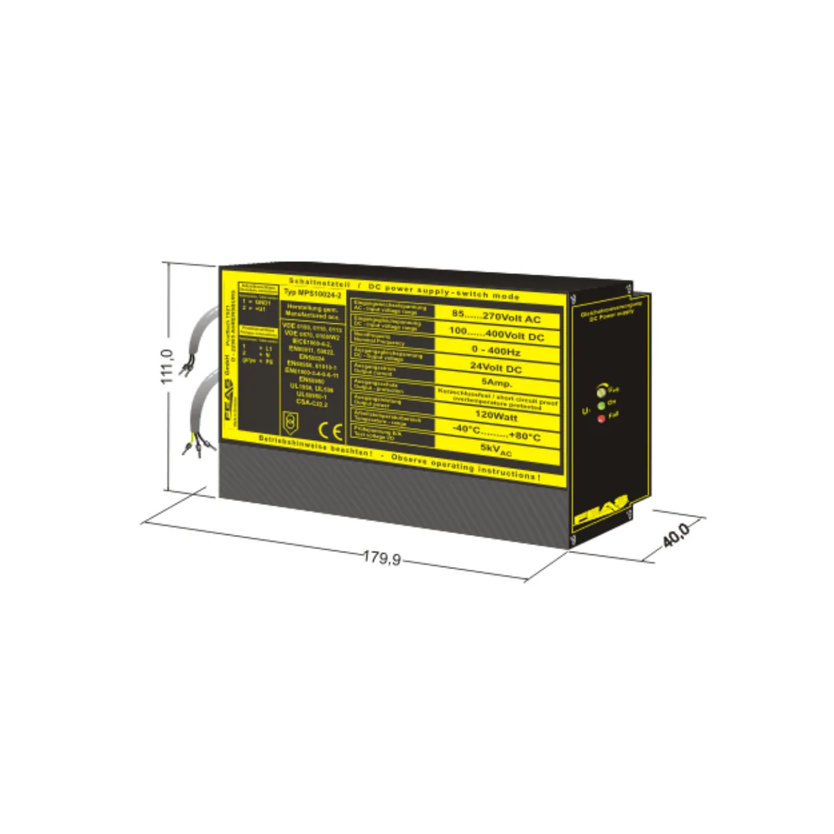 FEAS Schaltnetzteil MPS10024-2 (120,0W / 24V) LED-Netzteil