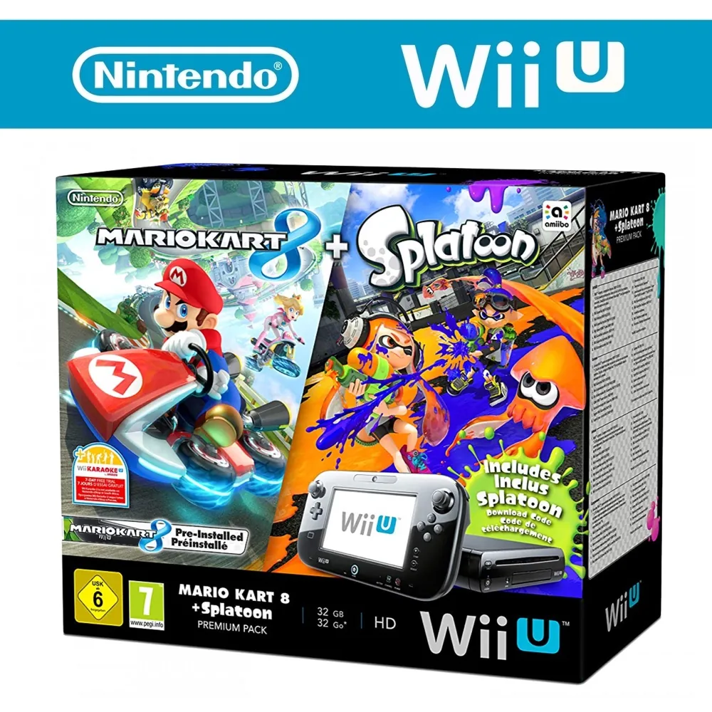 Konsole inkl. GamePad & Mario Kart 8 & Splatoon in OVP