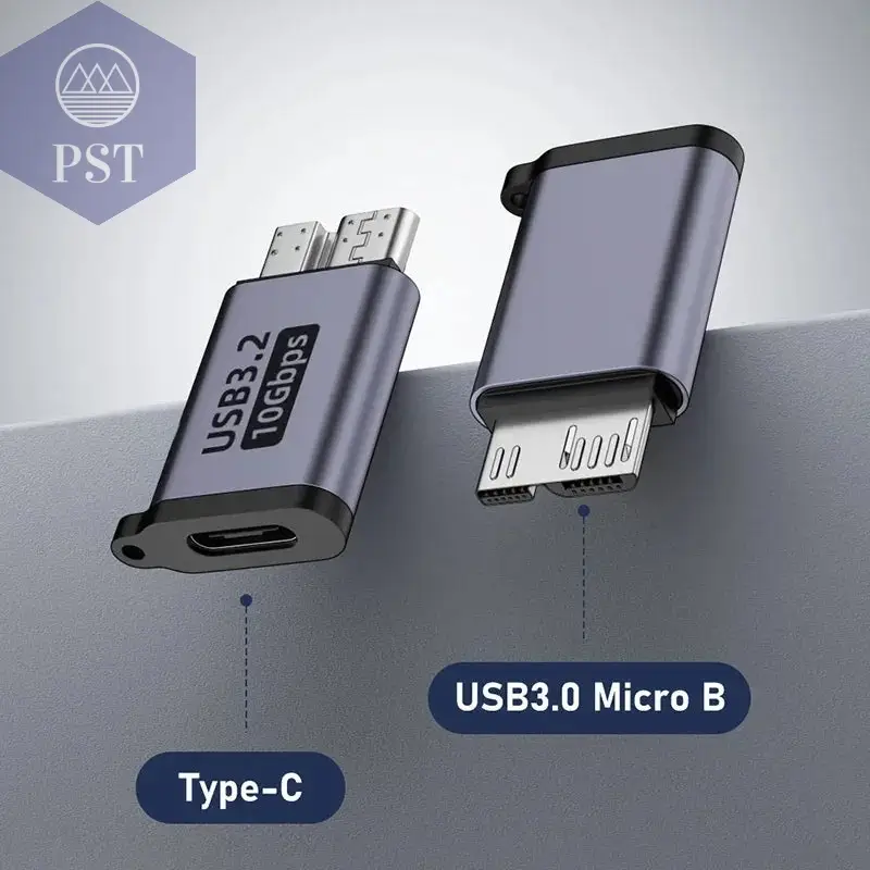 Micro B USB C 3.0 Male to Type C Female Adapter Type-C USB3.0 Micro B Connector for External Hard Drive Disk HDD Cable Adapter