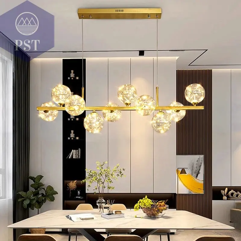 Moderne Pendelleuchte für Essbereich 10 Kugel Deckenleuchte