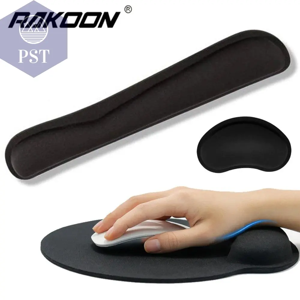 Mouse Pad Memory Foam Superfine Fibre Wrist Rest Pad Ergonomic Mousepad for Typist Office Gaming PC Laptop