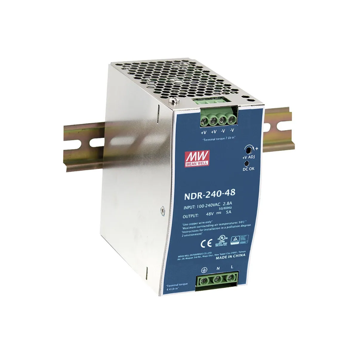 MeanWell NDR-240-48 (240W/48V) Hutschienen-Netzteil