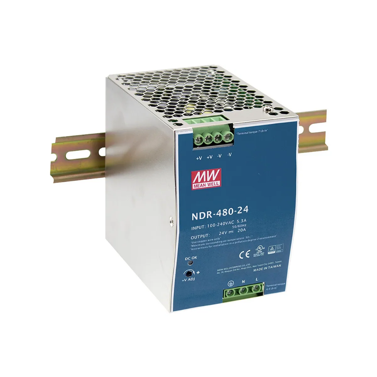MeanWell NDR-480-48 (480W/48V) Hutschienen-Netzteil