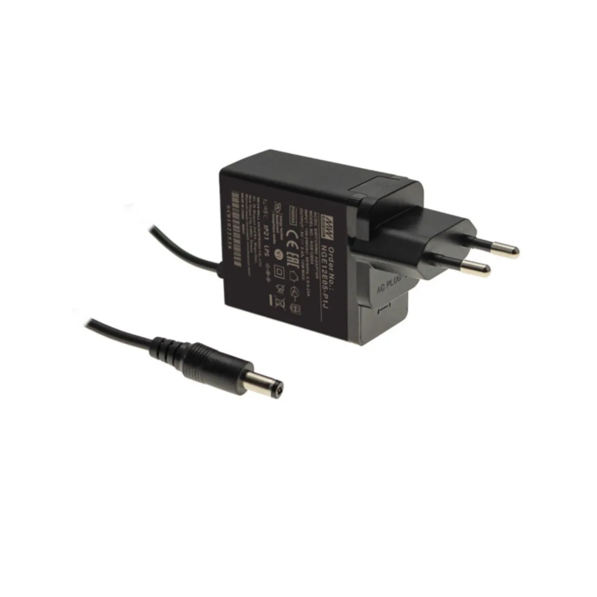 MeanWell NGE12E05-P1J (12W/5V) Steckernetzteil