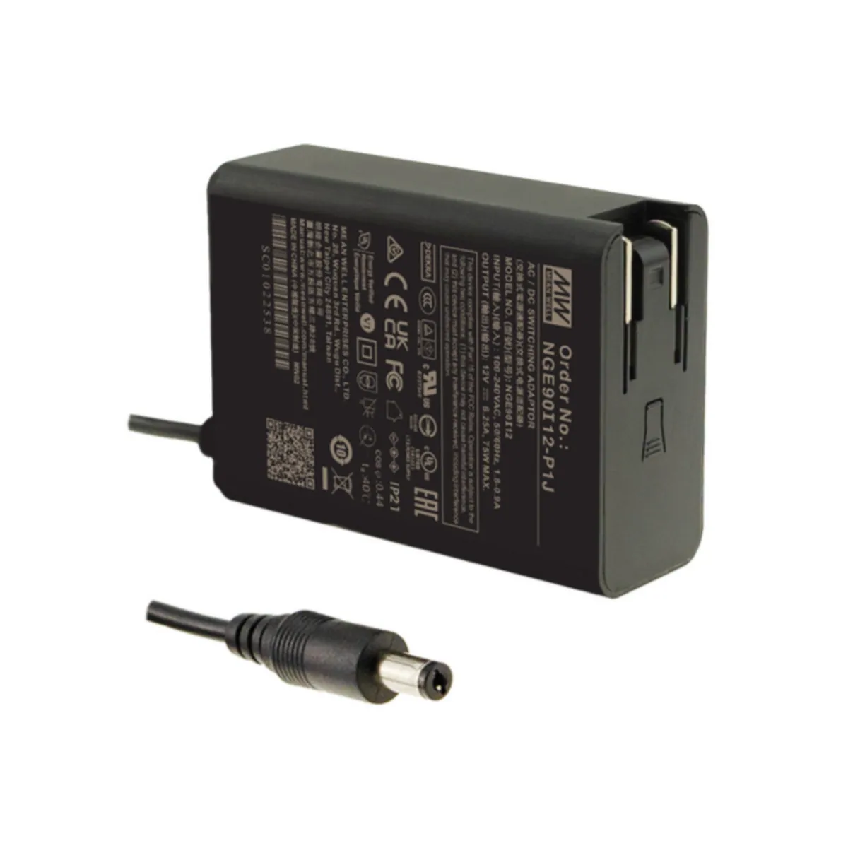 MeanWell NGE90I12-P1J (75W/12V) 5,5*2,1mm Hohlstecker