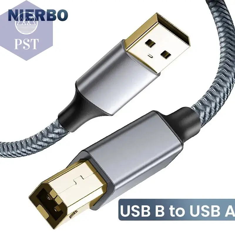 NIERBO USB B to USB A Printer Cable USB 2.0 Male to Male Scanner Cord High Speed Printer Cord for HP Canon Epson Dell Lexmark