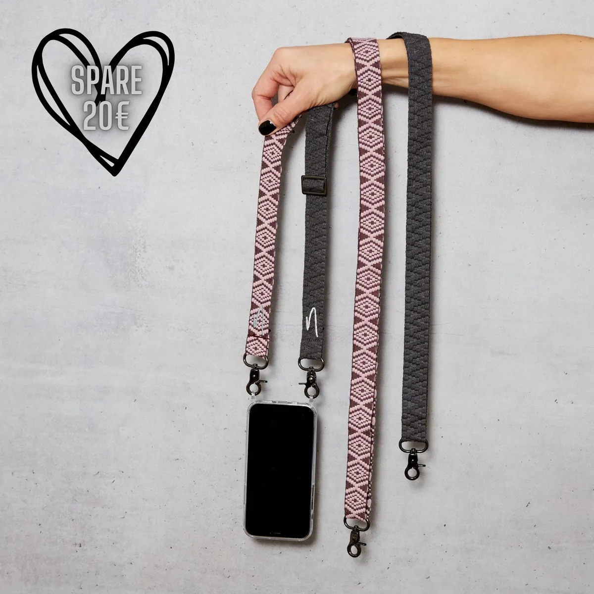 Style Bundle zum Wechseln aus 2 Handybänder + Handyhülle | Wine Tasting & Phantom Grey