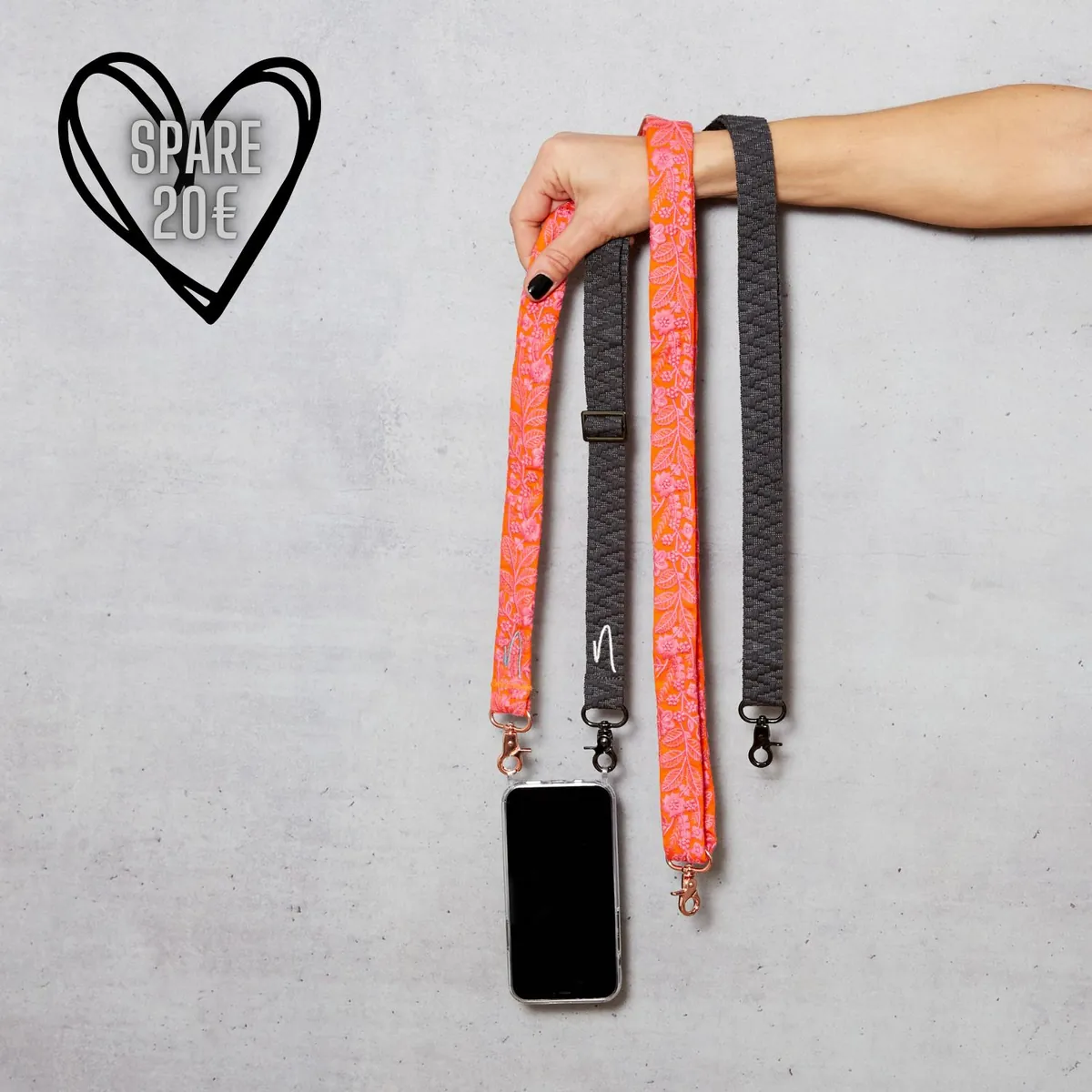 Style Bundle zum Wechseln aus 2 Handybänder + Handyhülle | Pink Popsicle & Phantom Grey