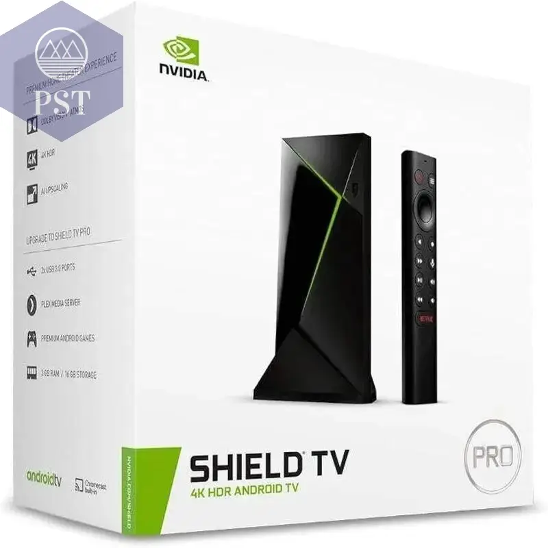 NVIDIA SHIELD Android TV Pro Streaming Media Player; 4K HDR movies, live sports, Dolby Vision-Atmos, upscaling, GeFo