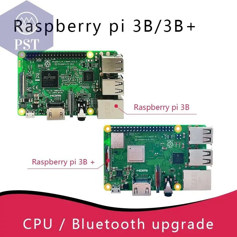 Raspberry Pi 3 Model B /3B+ Plus BCM2837 1.2G ,Raspberry Pi 3 B+ with 2.4G & 5G WIFI 4.2 Bluetooth and PoE
