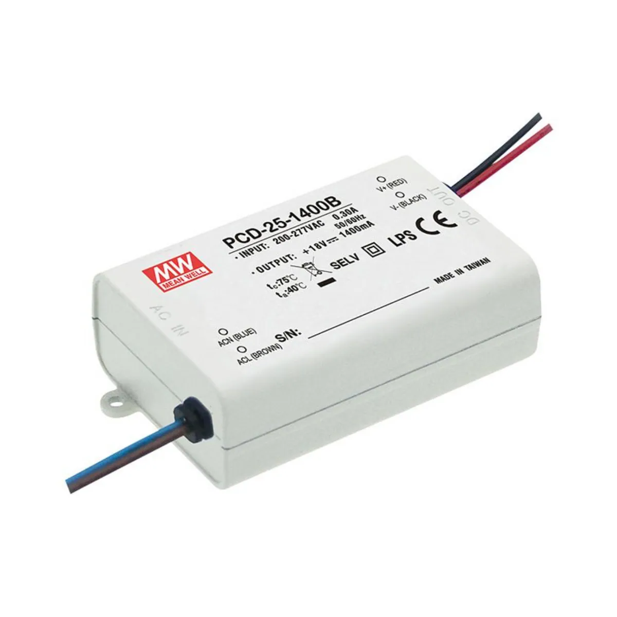 MeanWell PLD-25-1400 (25W/12-18V) LED-Netzteil