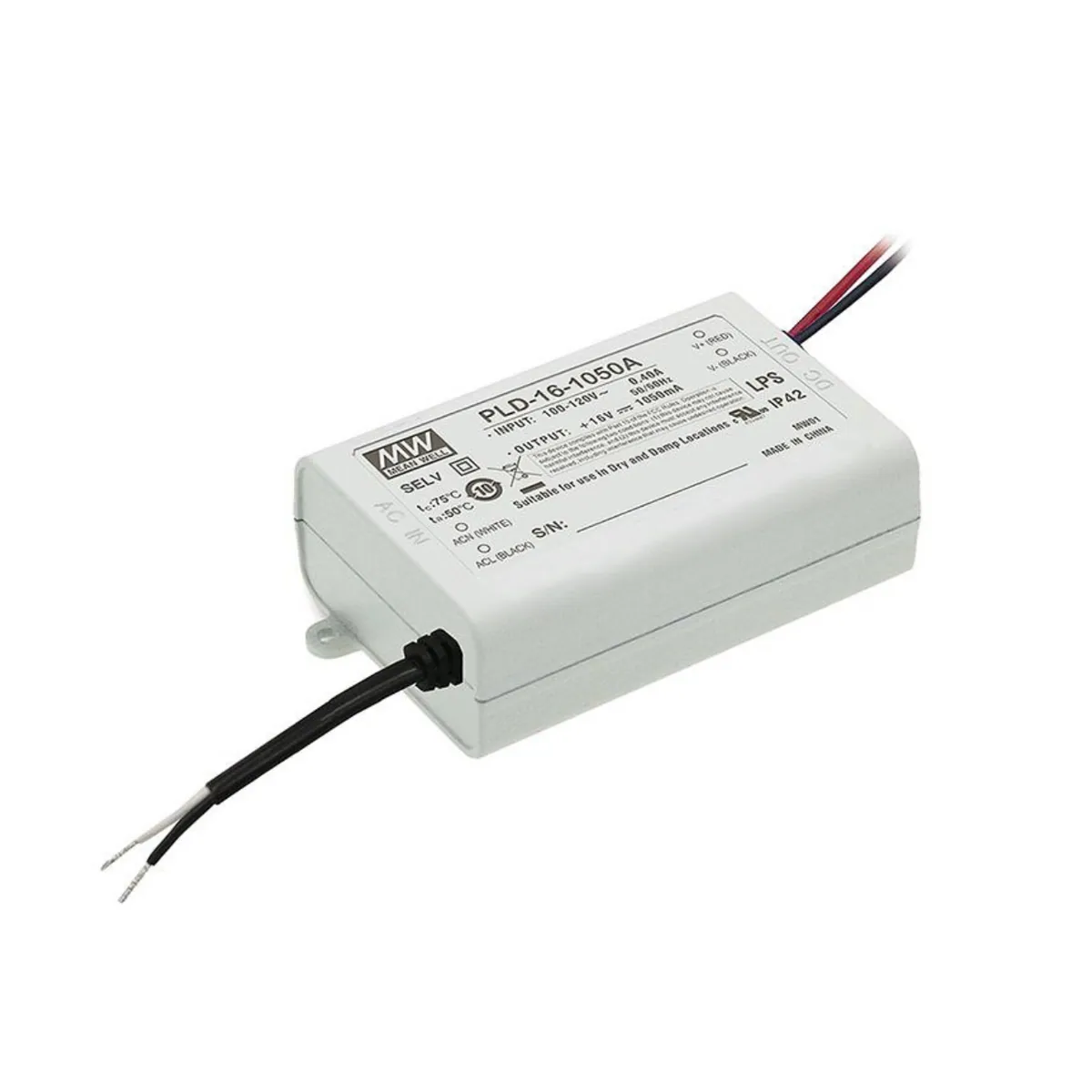 MeanWell PLD-16-1400B (16W/8-12V) LED-Netzteil