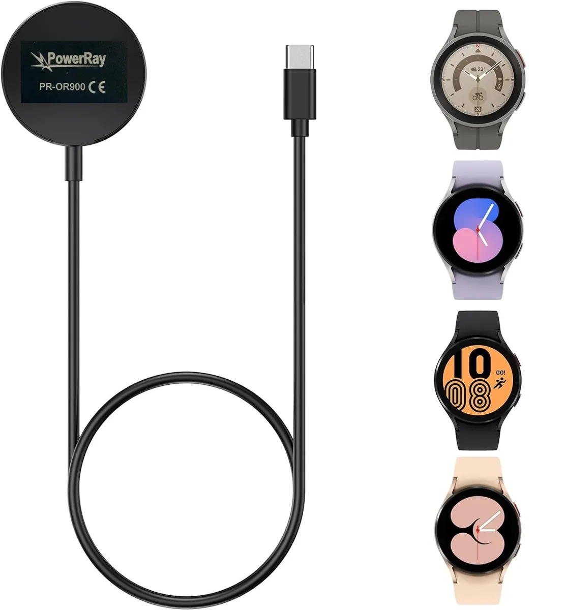 Ladegerät Kompatibel Samsung Galaxy Watch 3 4 5 6 sowie Classic und Pro - Typ C