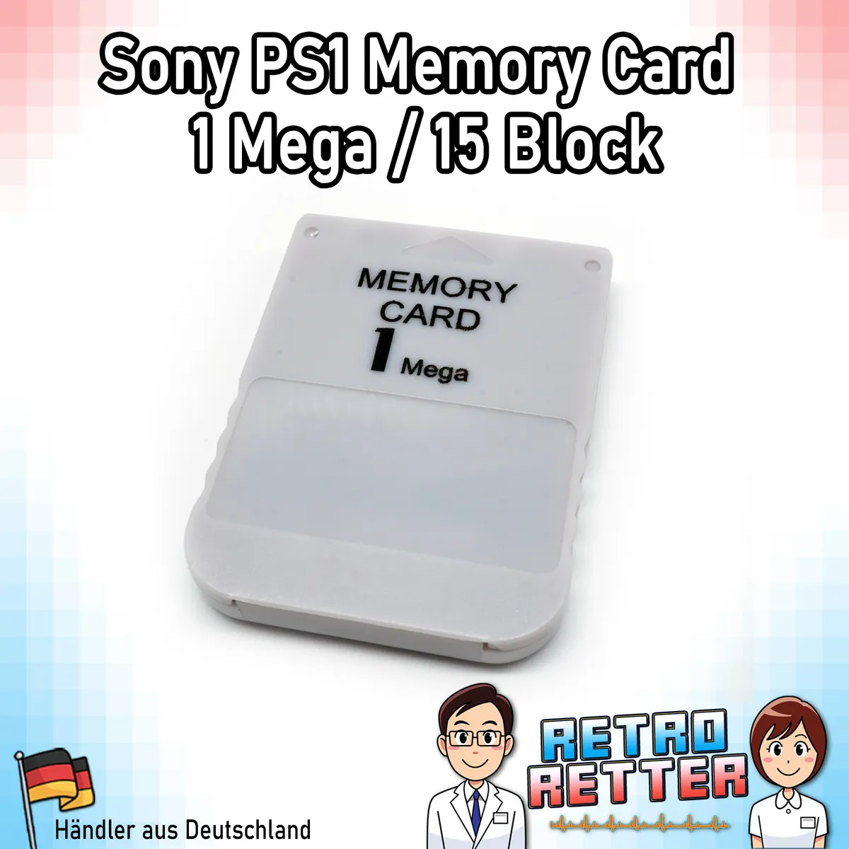 Spielstand Speicherkarte für Sony PlayStation 1 - 1 MB / 15 Blöcke -