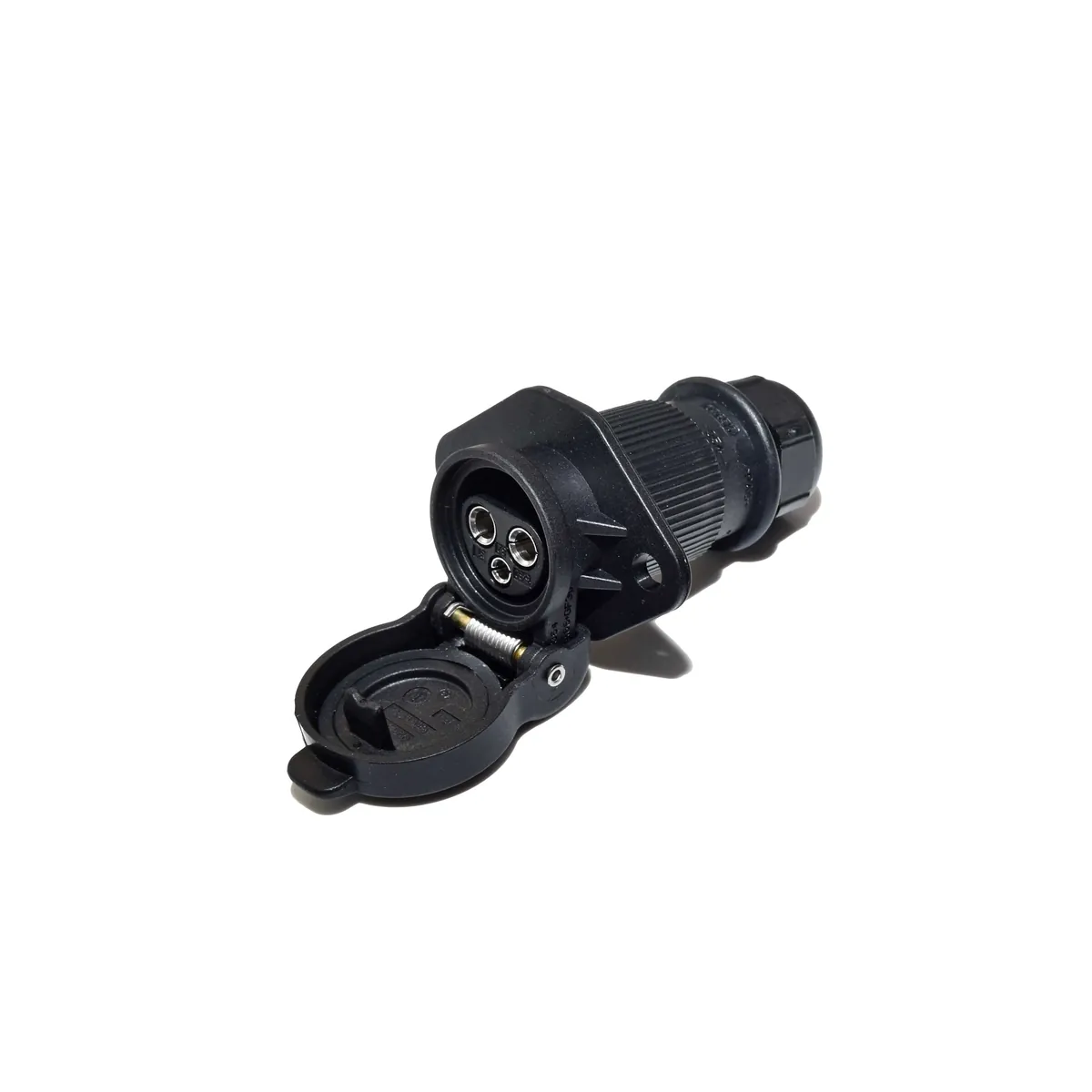 3-Pol Fahrzeug Steckdose mit Kabelverschraubung, Traktor DIN 9680, 6V-24V
