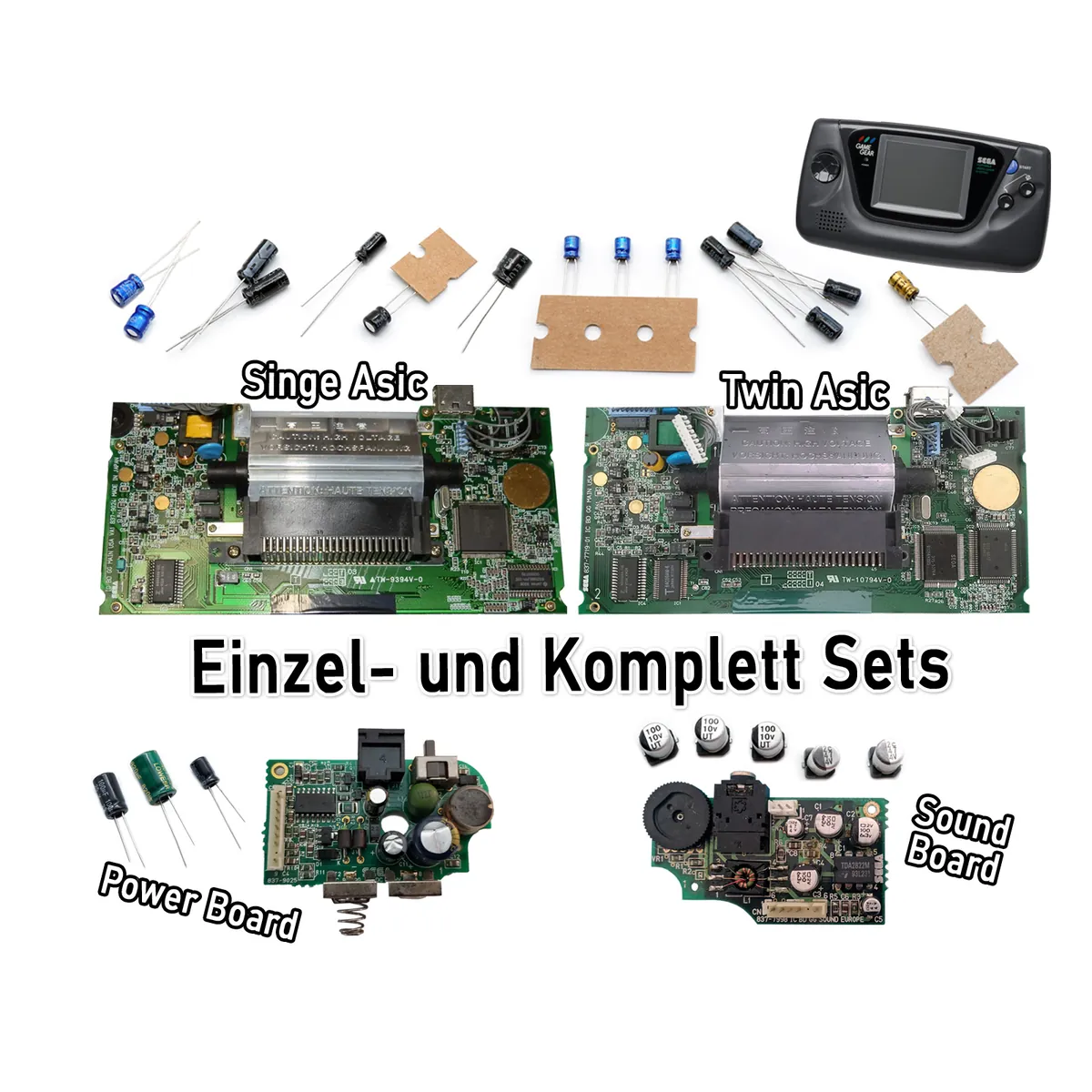 #ReCapKing Precision-Fix Kondensatoren Set - Sega Game Gear Set Auswahl -