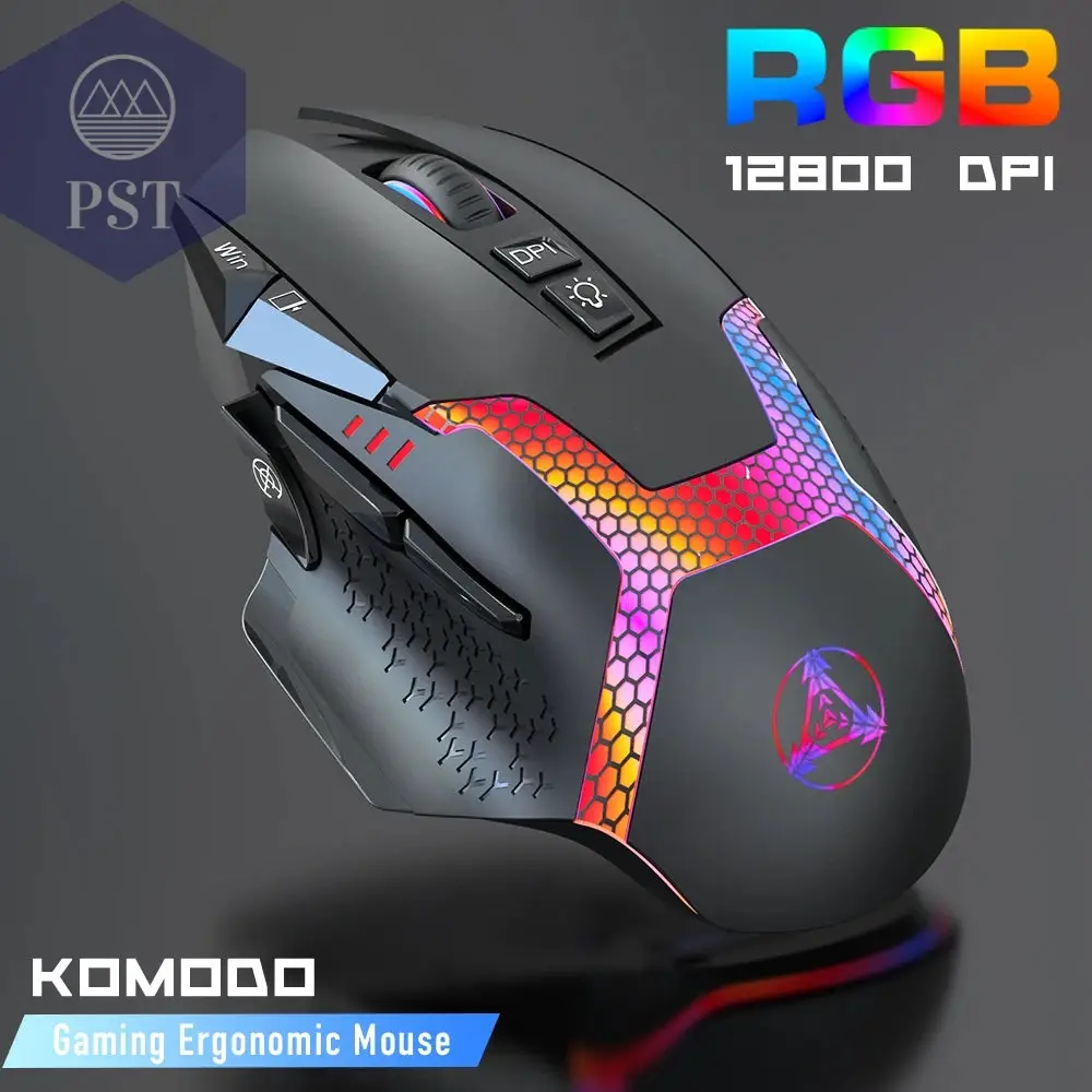 Wireless RGB Gaming Maus 12800 DPI for Gamer Mouse