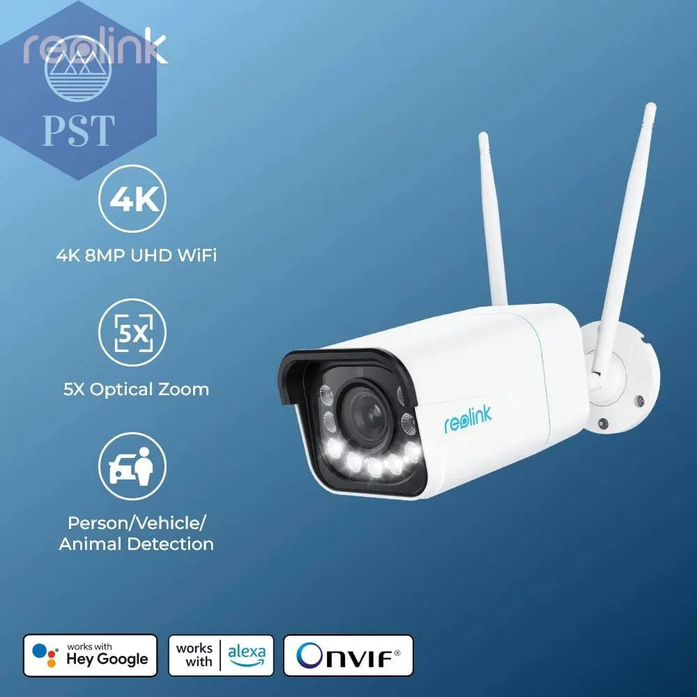 Reolink 4K Security Camera Smart Detection 8MP Wi-Fi 6 Tech Surveillance Cameras Onvif 2.4G/5Ghz Wireless 5MP Outdoor IP Camera