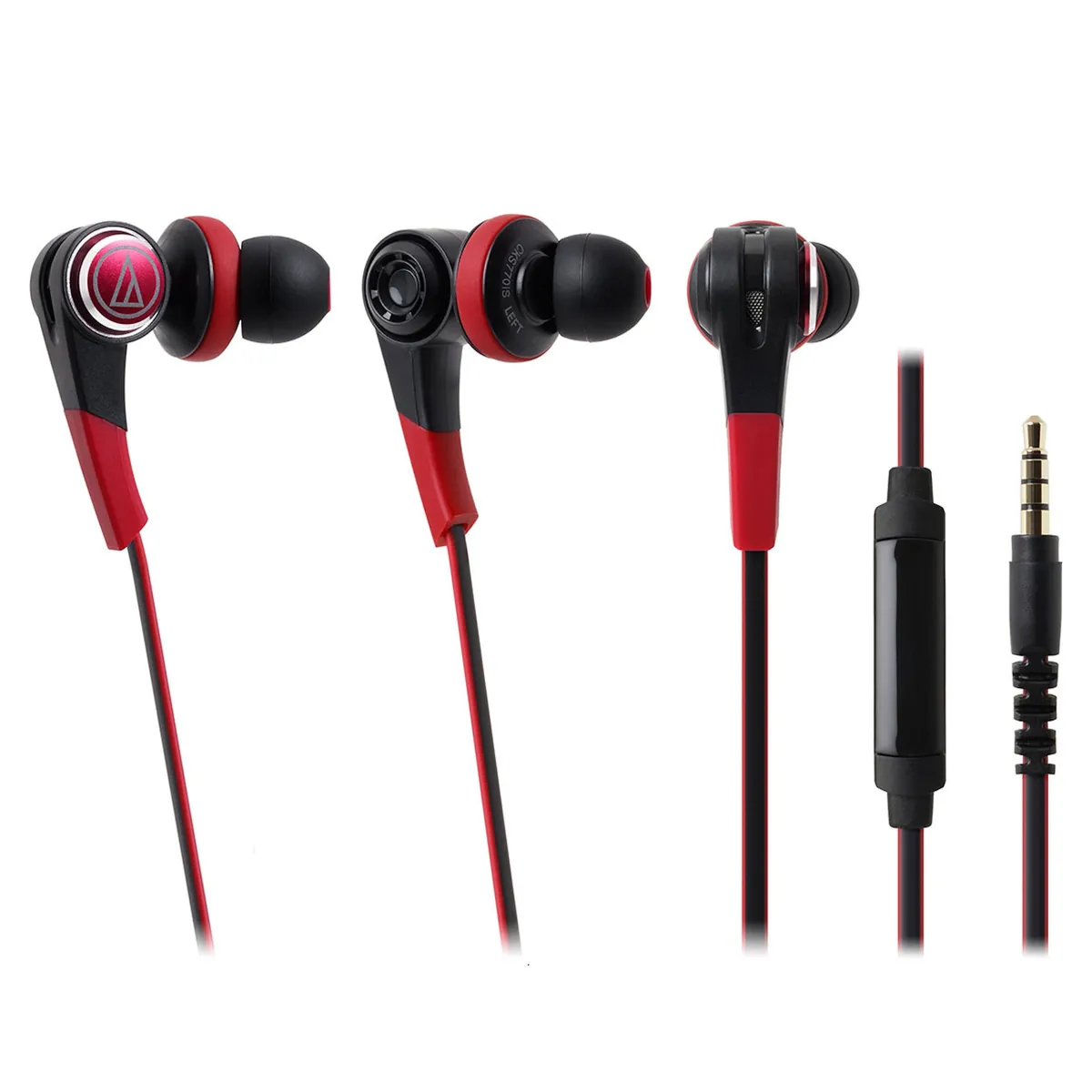 Audio-Technica ATH-CKS770IS – In-Ear Kopfhörer mit Mikrofon (rot)
