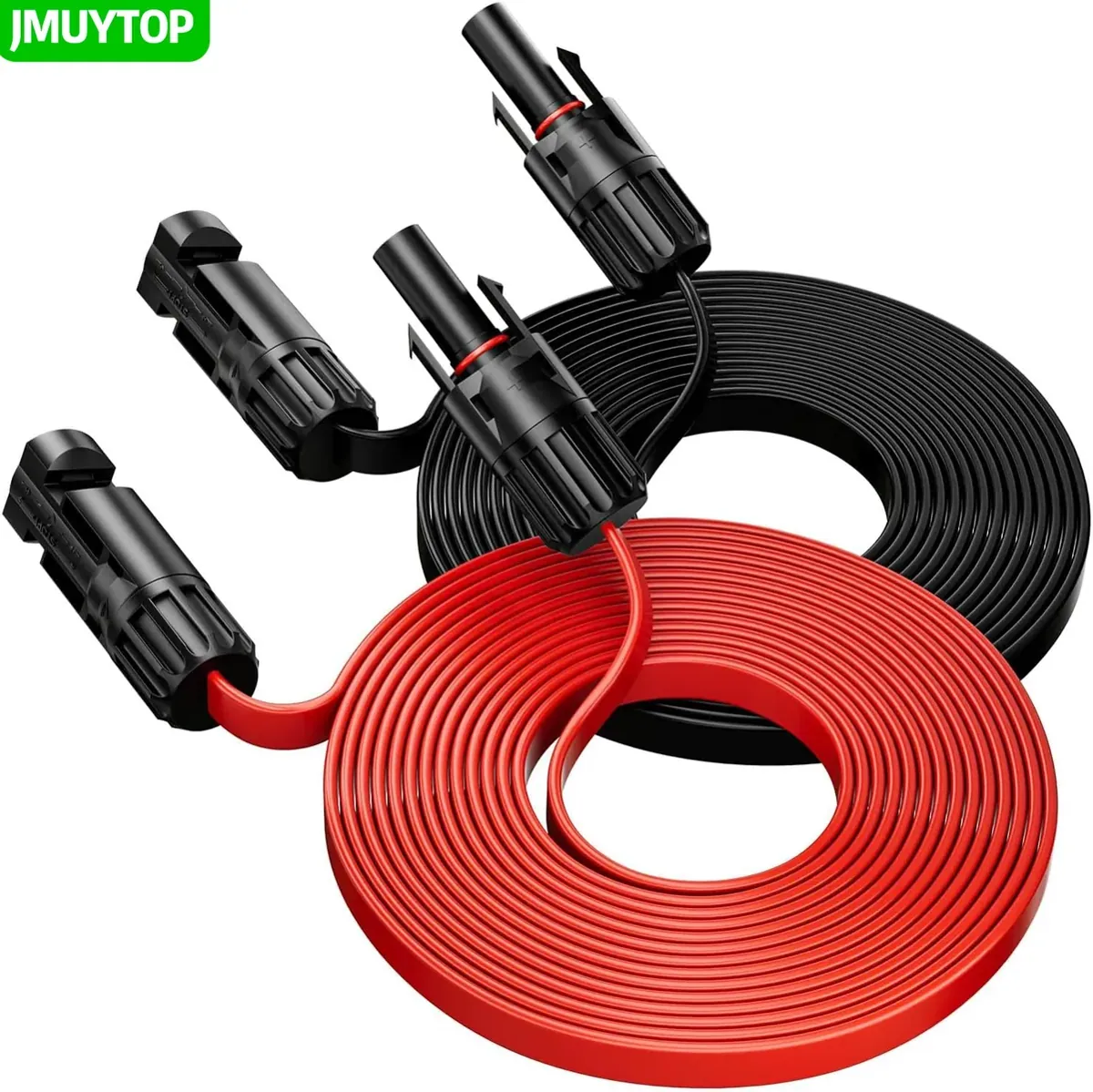 JMUYTOP 12AWG Window Pass Through Solar Panel extension Cable flat wire For Zendure/ecoflow/Anker balcony power plant