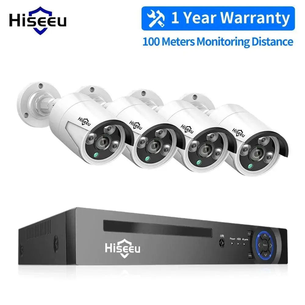 Hiseeu IP Kamera 5MP 3MP 8CH POE NVR Video Audio Record ONVIF CCTV IP Security Surveillance Camera System Kit Set Outdoor House Waterproof