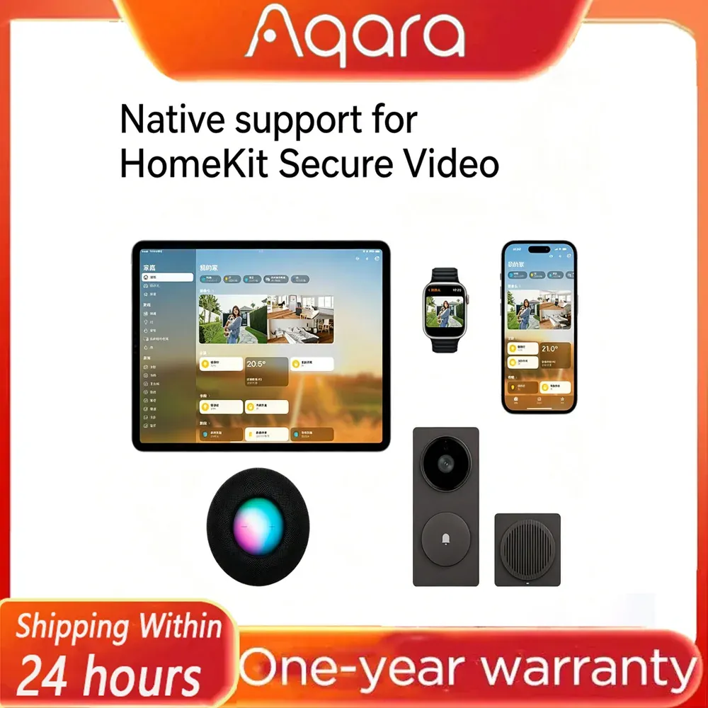 Aqara Smart Video Doorbell G4 1080P HD visual door bell smart home remote control electronic cat eye for Homekit App