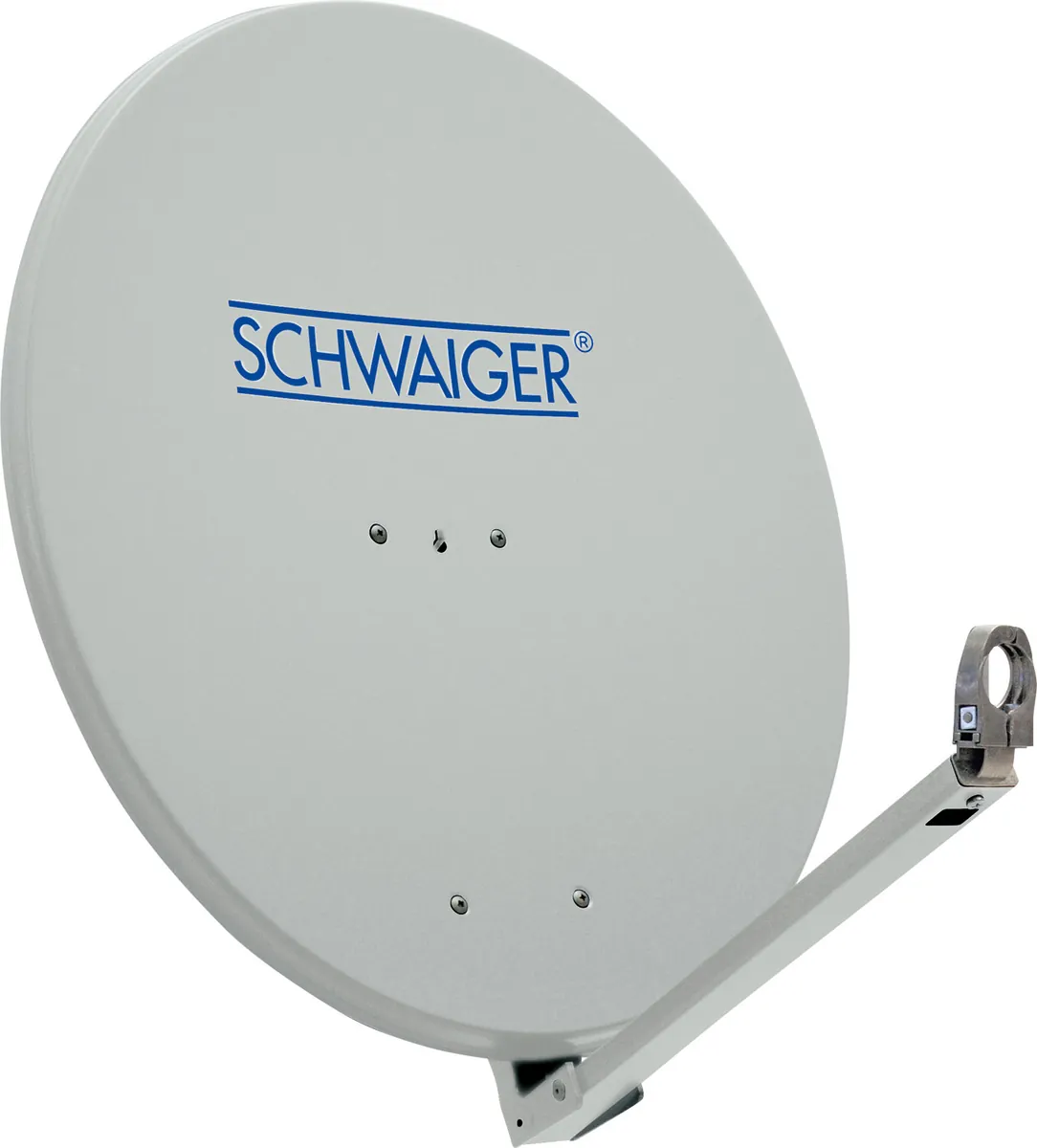 Aluminium Satellitenschüssel 80 cm vormontiert hellgrau