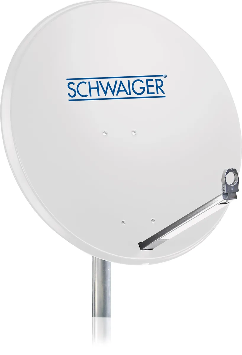 Aluminium Satellitenschüssel 80 cm hellgrau