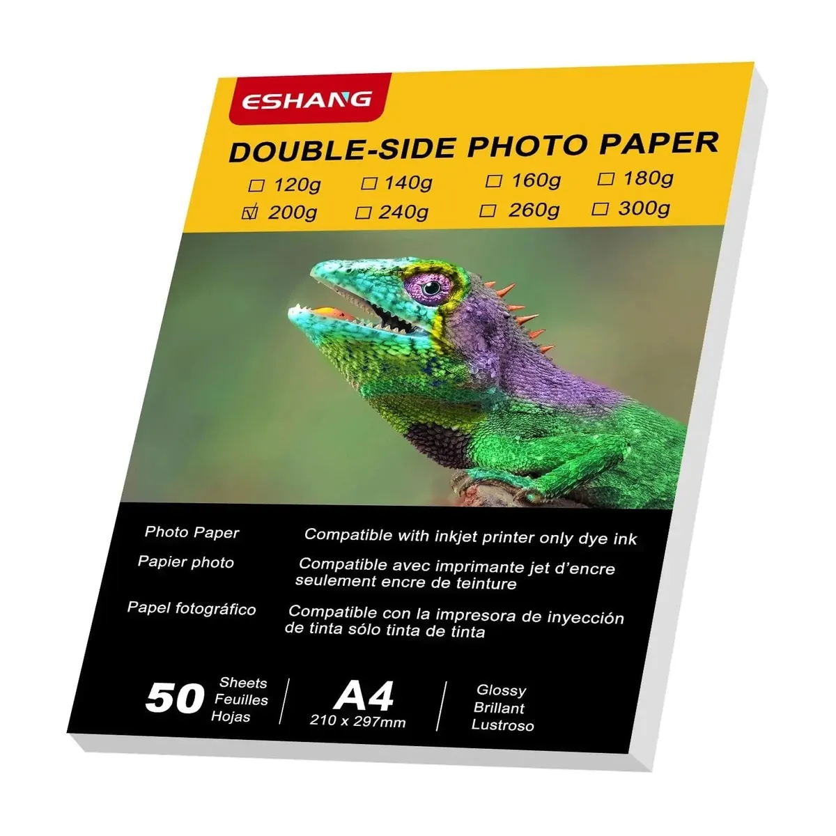 Foto Papier 50 Sheets Double Side Paper Glossy Photo Print Inkjet Paper8.3x11.7 Letter Size DIY Picture Photos Printer 200gsm