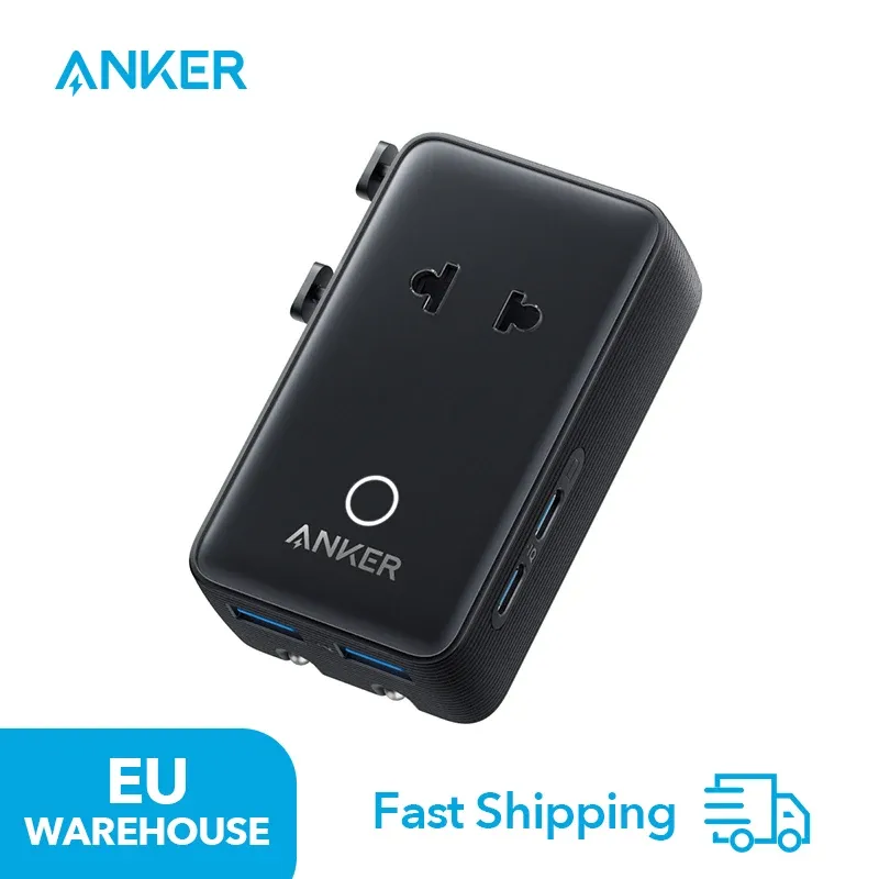 Anker Nano Travel Adapter Worldwide, with 4 x USB, 2 x USB C, 2 x USB A and 1 x AC, Can be Used in Over 200 Countries