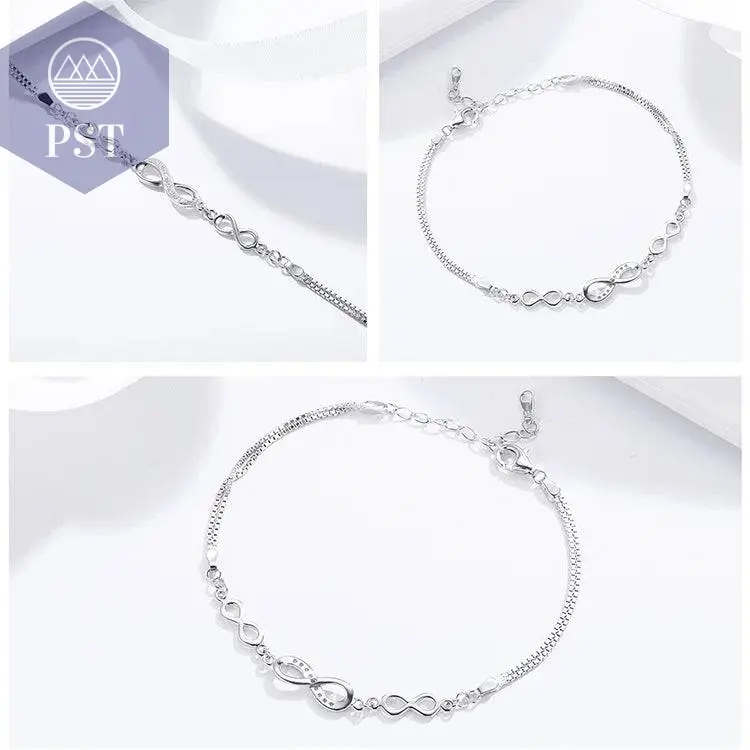 Silbernes Infinity Love Kettenglied