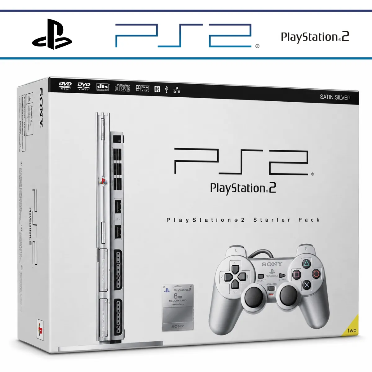 Slim Konsole silber inkl. Controller Starter Pack in OVP