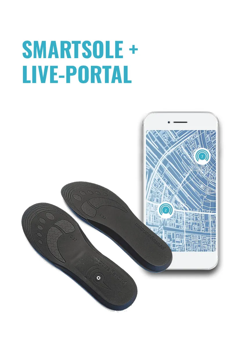SmartSole Schuhsohle GPS Personen Tracker + Live Portal Service