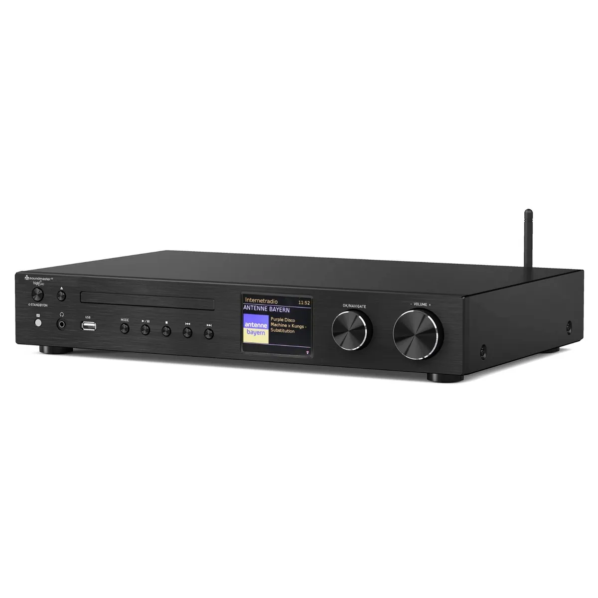 Soundmaster HighLine ICD4350SW Netzwerkplayer Audio System Internetradio WLAN & LAN DAB+ CD-Player USB MP3 App-Steuerung RCA Optischer Eingang TV