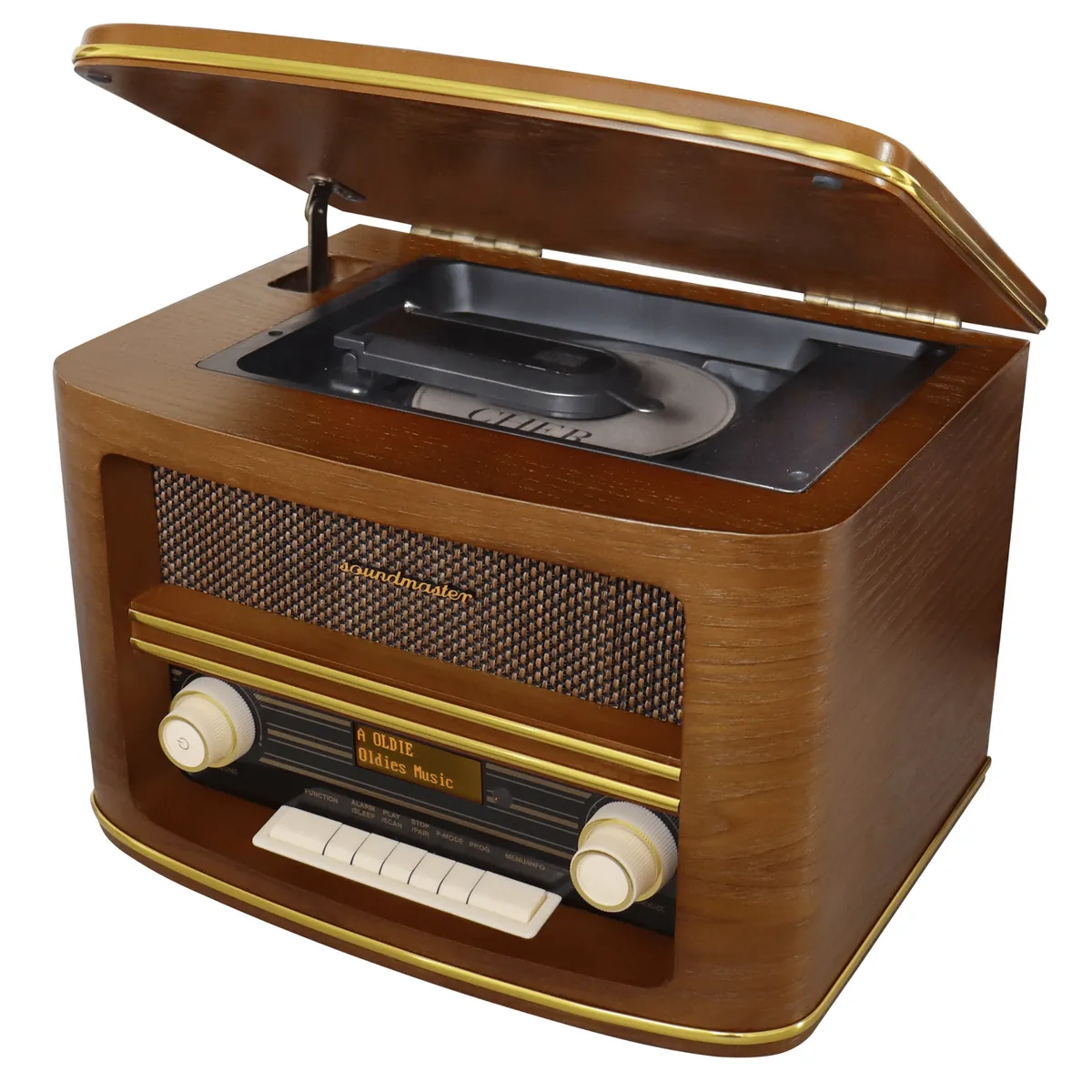 Soundmaster NR961 Retro Stereoanlage Kompaktanlage Equalizer Digitalradio DAB+ CD-Player USB MP3 AUX Bluetooth