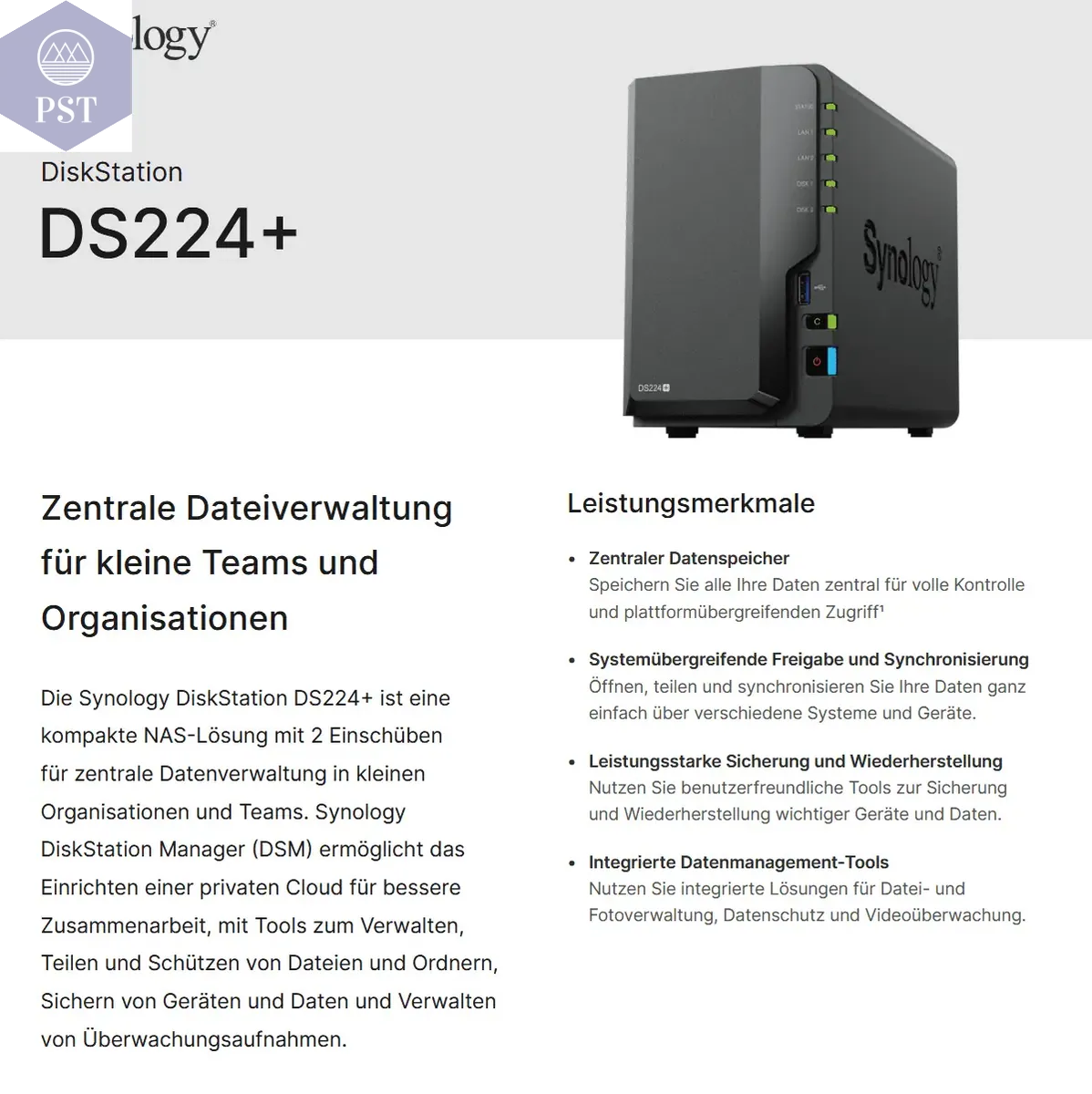 Synology DiskStation DS224+ 2-bay NAS