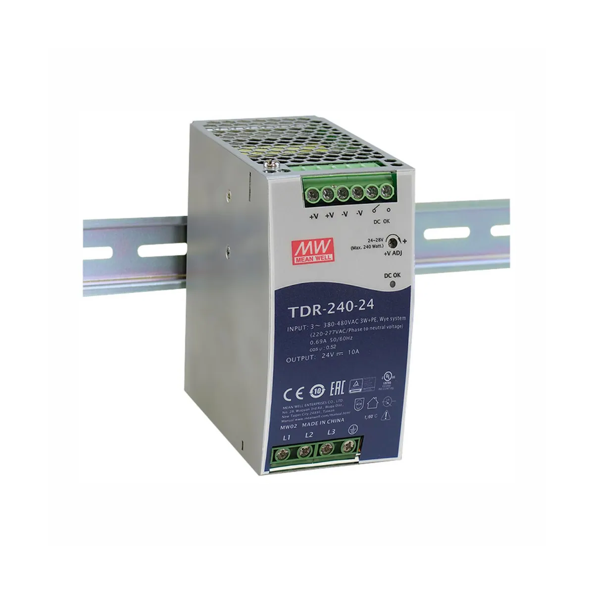 MeanWell TDR-240-24 (240W/24V) Hutschienen-Netzteil