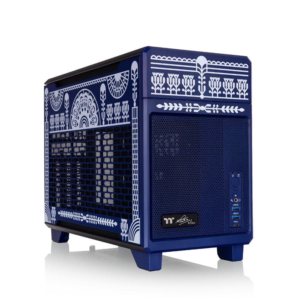 TR100 Koralie Edition Cobalt Blue Mini-ITX PC Gehäuse