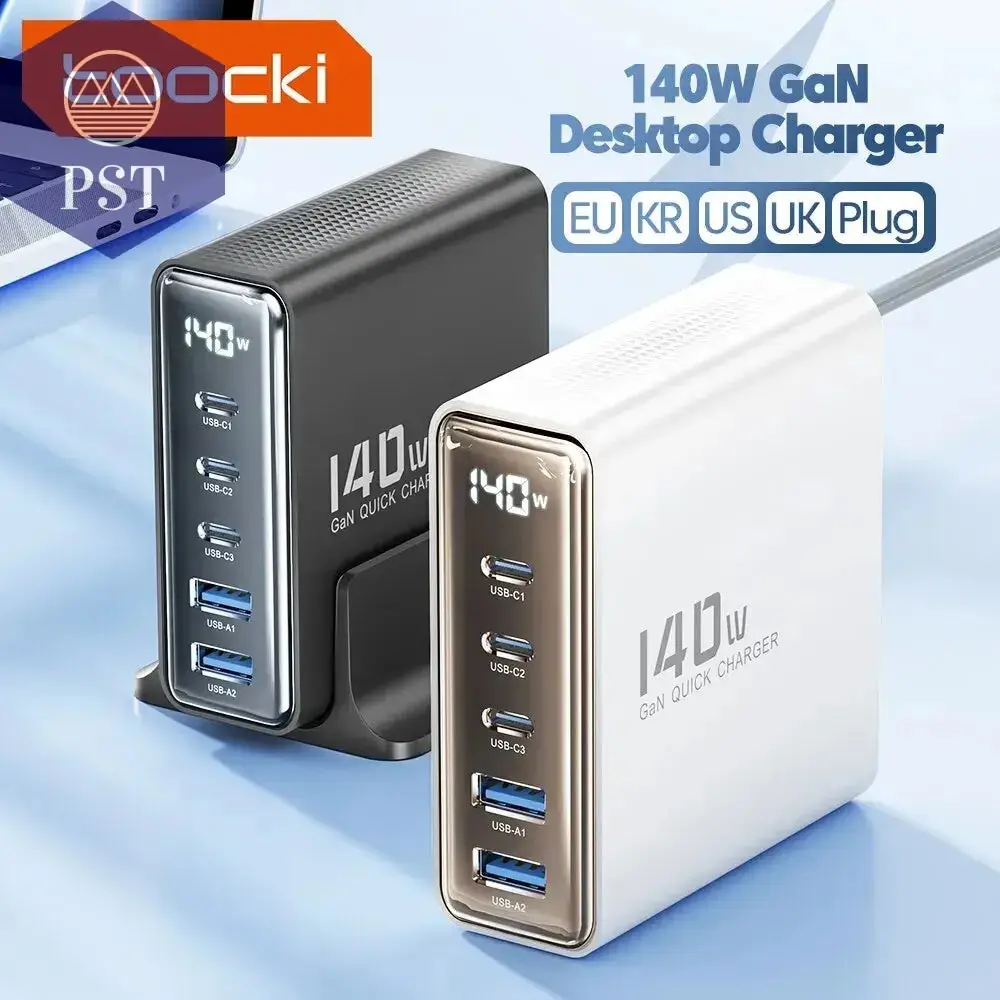 Toocki 140W GaN USB Charger 5in1 Multi USB-C
