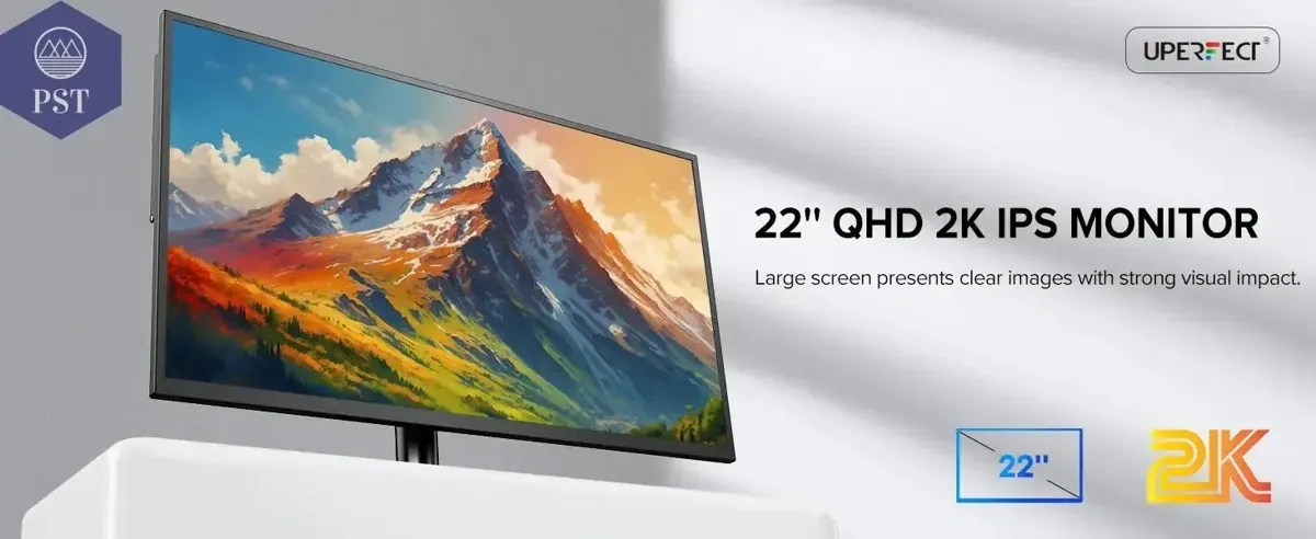 UPERFECT 22 Zoll 2K Monitor QHD Display USB-C